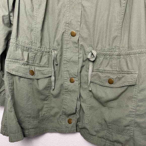 Olive Green Utility Jacket Adjustable Waistm C1329 - Picture 3 of 6